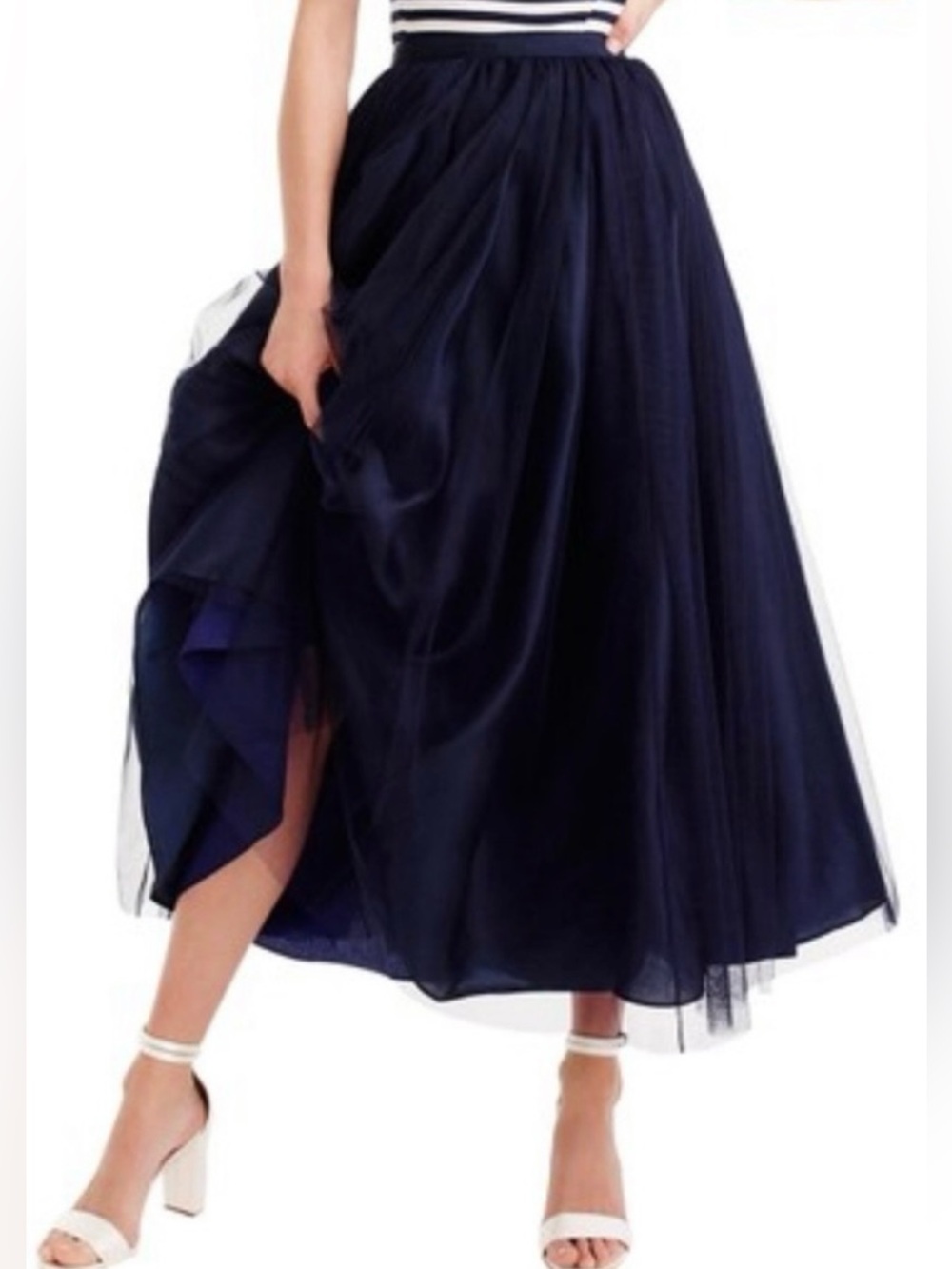 J.Crew Navy Blue Layered Tulle Midi
Maxi Skirt Size 4